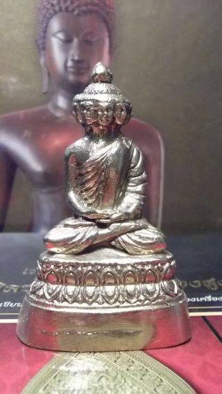 Thai Buddha Amulet Phra Nawa God 9 Face Statue Bronze (good Business) photo