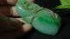 Prefect Chinese Antique Green Jade Pendant/beautiful Bird&peach&ruyi Necklaces & Pendants photo 2