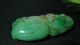 Prefect Chinese Antique Green Jade Pendant/beautiful Bird&peach&ruyi Necklaces & Pendants photo 3