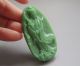 Chinese Hetian Green Jade Carved Guanyin Pendant Nr Other photo 2