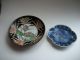 2 Fine Antique Chinese Export Wanyu Porcelain Bowl W Brass / Bronze Back Bowls photo 5