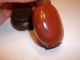 Carved Snuff Bottle - Burnt Orange Agate W/ Carnelian Agate Top And Wood Stand Snuff Bottles photo 7