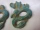 Collection Antique Chinese Bronze Ancient Delicate Double Dragon Pendant - - S1 India photo 1