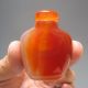 Rare India Sardonyx Handmade Production Of Snuff Bottles Fiery Mood Charm Snuff Bottles photo 1