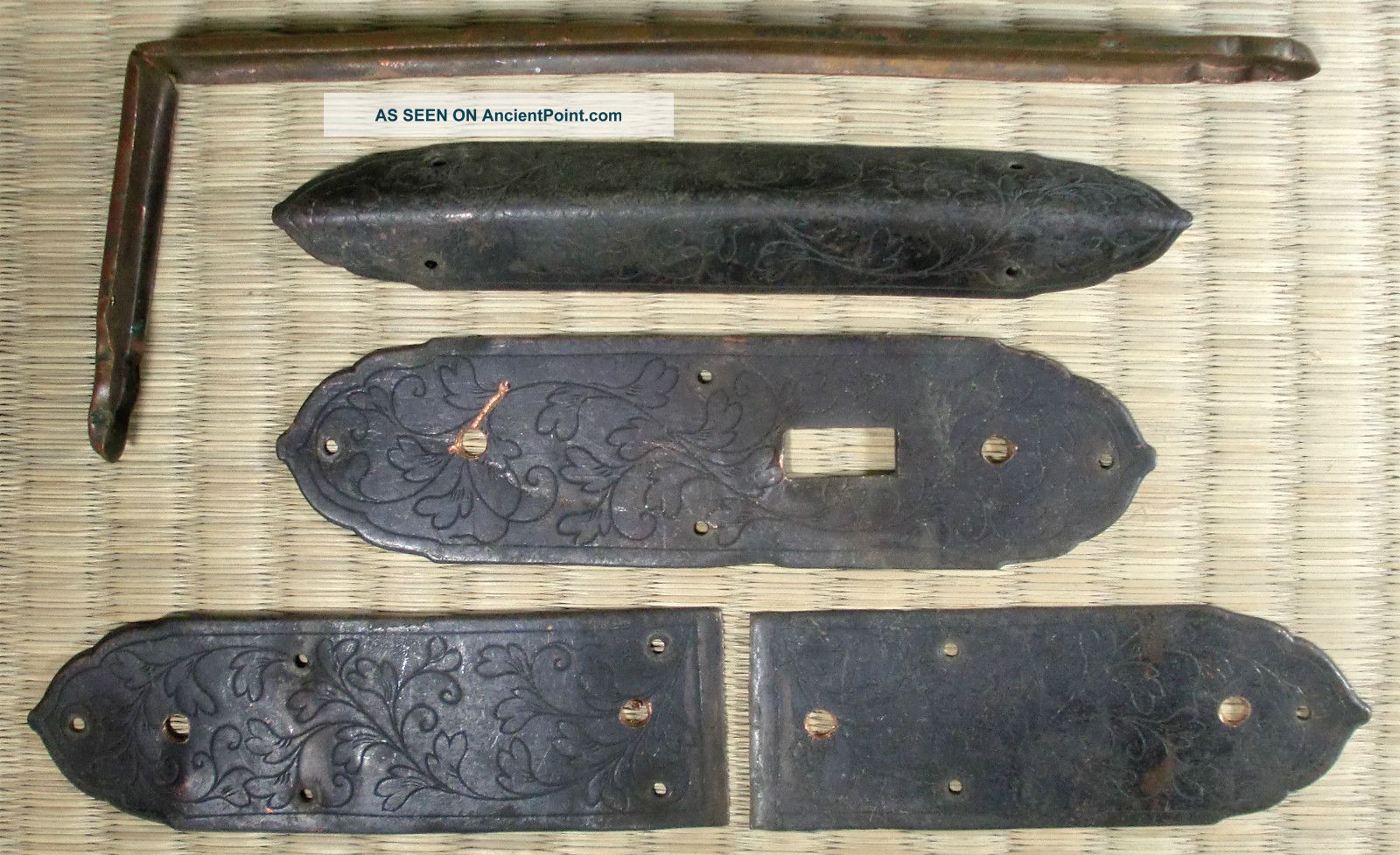 Copper Furniture Bracket / Set Of 5 / Japanese / Antique Other photo