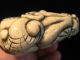Rare Antique Japanese 象牙 Ox Bone Netsuke Free Form Dragonfly Bat Enameled Signed Netsuke photo 10