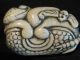 Rare Antique Japanese 象牙 Ox Bone Netsuke Free Form Dragonfly Bat Enameled Signed Netsuke photo 11