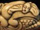 Rare Antique Japanese 象牙 Ox Bone Netsuke Free Form Dragonfly Bat Enameled Signed Netsuke photo 7