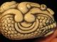 Rare Antique Japanese 象牙 Ox Bone Netsuke Free Form Dragonfly Bat Enameled Signed Netsuke photo 8
