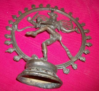 Bronze Statue India Indian Antique 9 By 8 Inches photo