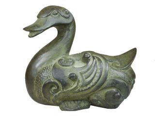Chinese Bronze Duck,  Detail Pretty Pattern photo