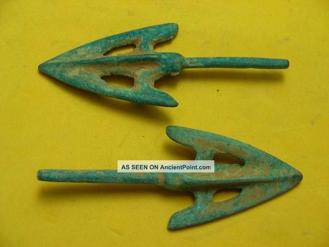 Chinese Bronze Antique 2 Arrows Old Weapon Collection Valuable Other photo