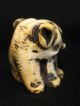 Antique Japanese Ox Bone Netsuke Ink Washed Elephant Signed,  Amazing Details Netsuke photo 5