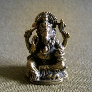 Elephant God Ganesha Ganesh Unique Hindu Thai Amulet photo
