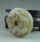 Chinese Old Hetian Jade Carvd Chi Dragon Bi Other photo 1