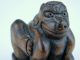 Antique Japanese Carved Wood Foo Dog Netsuke Seal - Netsuke photo 1