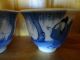 Pair Of Old Small Chinese Blue And White Porcelain Cups Glasses & Cups photo 2