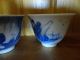 Pair Of Old Small Chinese Blue And White Porcelain Cups Glasses & Cups photo 3