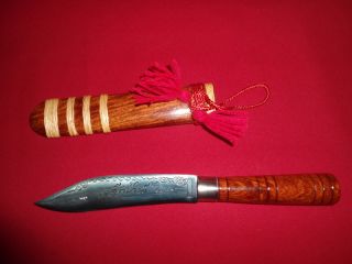 Numpee Iron Magic Knife Thai Pattern Yantra Amulet Rare Size 5 