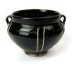 Rare Chinese Black Glaze Porcelain Two - Ear Line Pot Pots photo 2