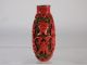 Good Two Color Chinese Cinnabar Lacquer Snuff Bottle With Buddhist Symbols Snuff Bottles photo 2