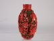 Good Two Color Chinese Cinnabar Lacquer Snuff Bottle With Buddhist Symbols Snuff Bottles photo 7