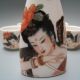 Chinese Cloisonne Draw Tang Empire The First Beauty Yangguifei Porcelain Flagon Brush Pots photo 1