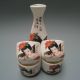 Chinese Cloisonne Draw Tang Empire The First Beauty Yangguifei Porcelain Flagon Brush Pots photo 3