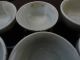 6 Old Tiny Chinese Porcelain Liquor Cups With White/grey Glaze Glasses & Cups photo 1