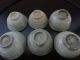 6 Old Tiny Chinese Porcelain Liquor Cups With White/grey Glaze Glasses & Cups photo 3