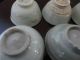 6 Old Tiny Chinese Porcelain Liquor Cups With White/grey Glaze Glasses & Cups photo 4