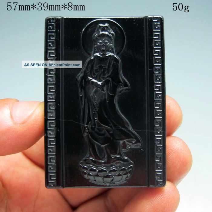 100% Natural Hetian Jade Hand - Carved Pendants - - Kwan - Yin Nr/pc1692 Necklaces & Pendants photo