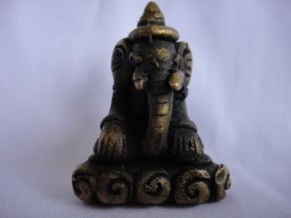 Pendant Lord Ganesh Hindu Charm Thai Success Amulet Talisman photo