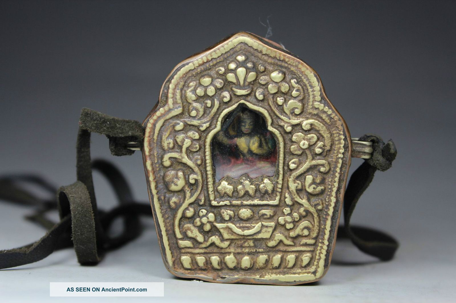 Chinese Old Copper Handwork Buddha Pendant Decoration Buddha photo