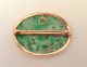 Antique Chinese 14k Gold Carved Rich Apple Green Jadeite Jade Pendant Or Brooch Necklaces & Pendants photo 3