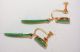 Antique Chinese 22k Gold Emerald Green Jadeite Jade Dangling Screw Back Earrings Other photo 6