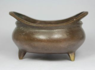 Chinese Handwork Copper Smooth Old Incense Burner photo