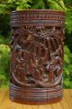 Antique 18/19thc Chinese Carved Bamboo Brush Pot Vases photo 1