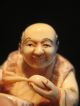 Antique Japanese 象牙 Ox Bone Netsuke Man W.  Tools Carving A Mask Maskmaker,  Signed Netsuke photo 5