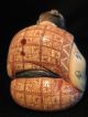 Antique Japanese 象牙 Ox Bone Netsuke Man W.  Tools Carving A Mask Maskmaker,  Signed Netsuke photo 8