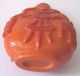 Rare Antique Peking Glass Carved Lucky Wares Snuff Bottle Snuff Bottles photo 3