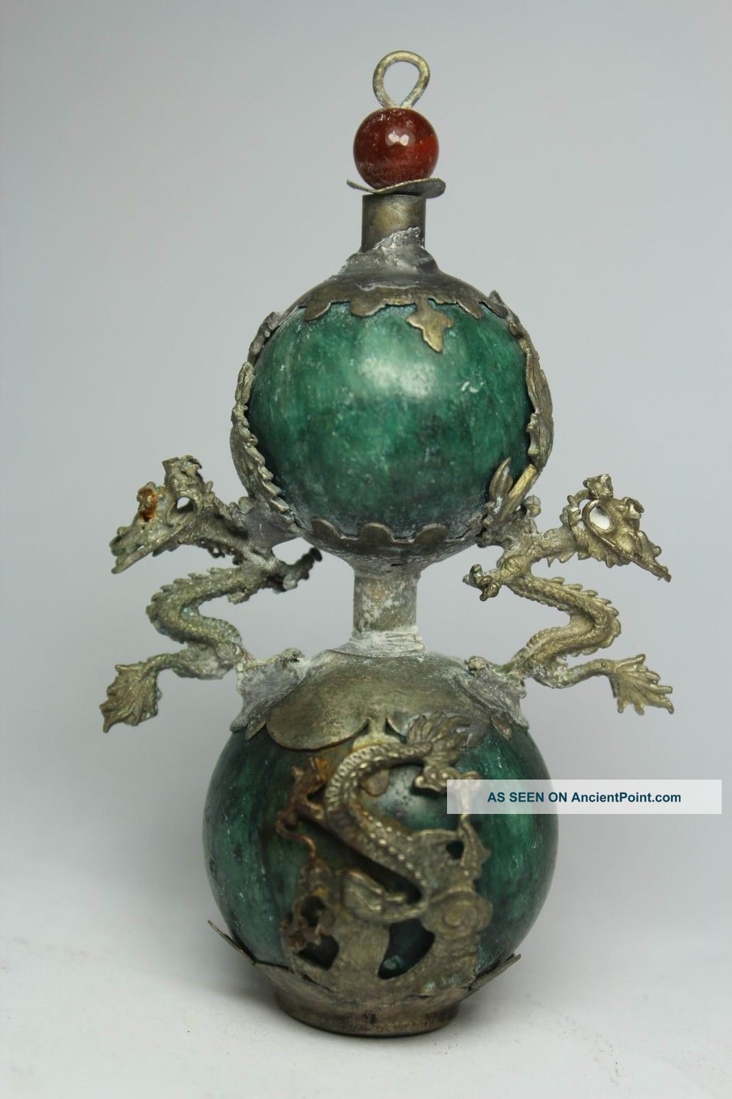 Chinese Handwork Dragon Old Jade Snuff Bottle Uncategorized photo