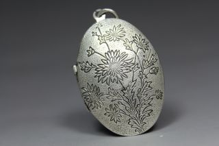 Chinese Handwork Silver Flower Old Pendant photo
