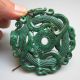 Natural Dushan Jade Handmade Openwork Carving The Ancient Dragon Yaopai Nr Amulets photo 2