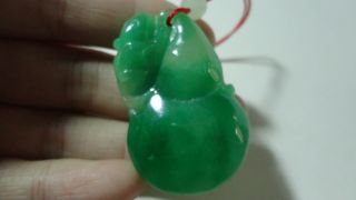 Chinese Light Green Jade/jadeite Pendant/ruyi & Gourd photo