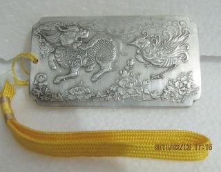 (silver - Plating) Unicorn,  Phoenix Waist Charm Amulet photo