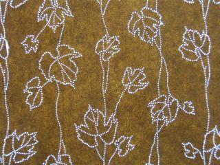Is345 Japanese Ise Katagami Kimono Stencil Pattern Print Leaf Vine Dot Art Nr photo