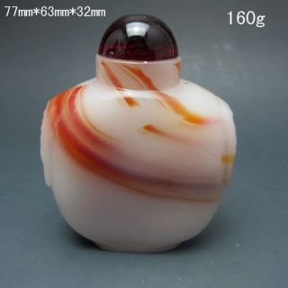 100% Natural Agate Hand - Carved Snuff Bottle Nr/pc2100 photo