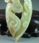 Fine Chinese Hetian Jade Carvd Woman Carving Other photo 2