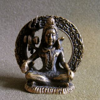 Shiva Destroyer Powerful Lucky Hindu Charm Thai Amulet photo